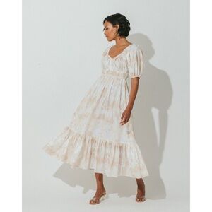 Cleobella Catalina Midi Dress|Size Small|Pastel Print| Bohemian |Boho|Cottage